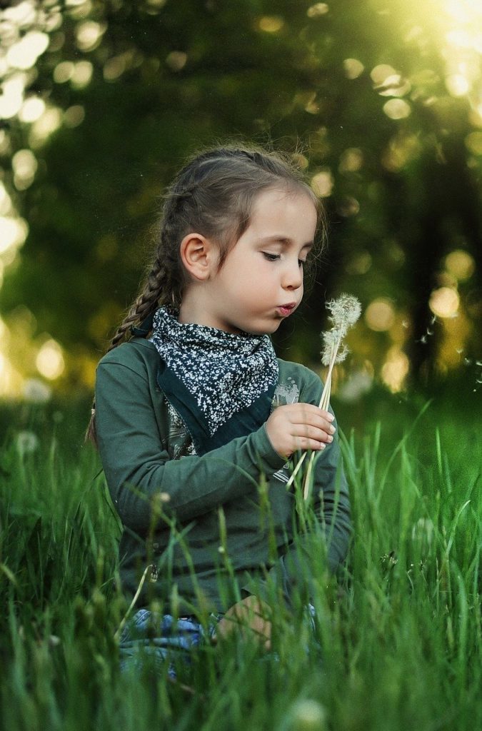 enfant dans la nature - pissenlit - liberté